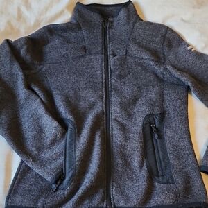 Womens Gray Fleece Jacket Size M